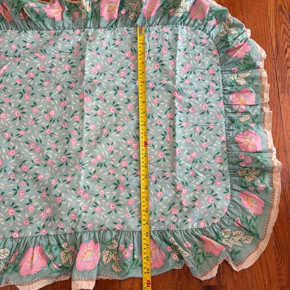 Vintage Wamsutta Standard Pillow Shams Floral Pink Green Cottage Core Set Of 2 - Picture 3 of 5